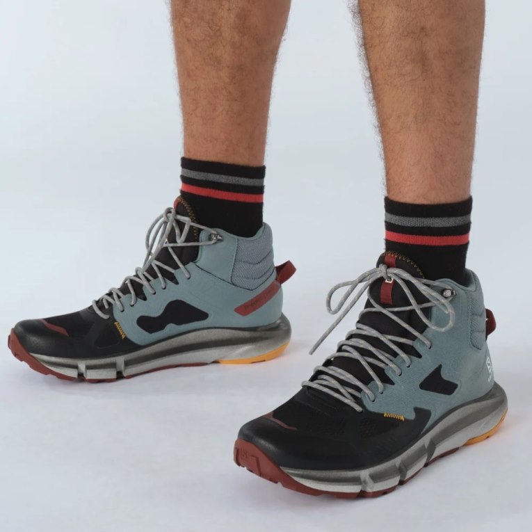Salomon Predict Hike Mid GTX Men's Hiking Boots Turquoise / Black | CA 61C4